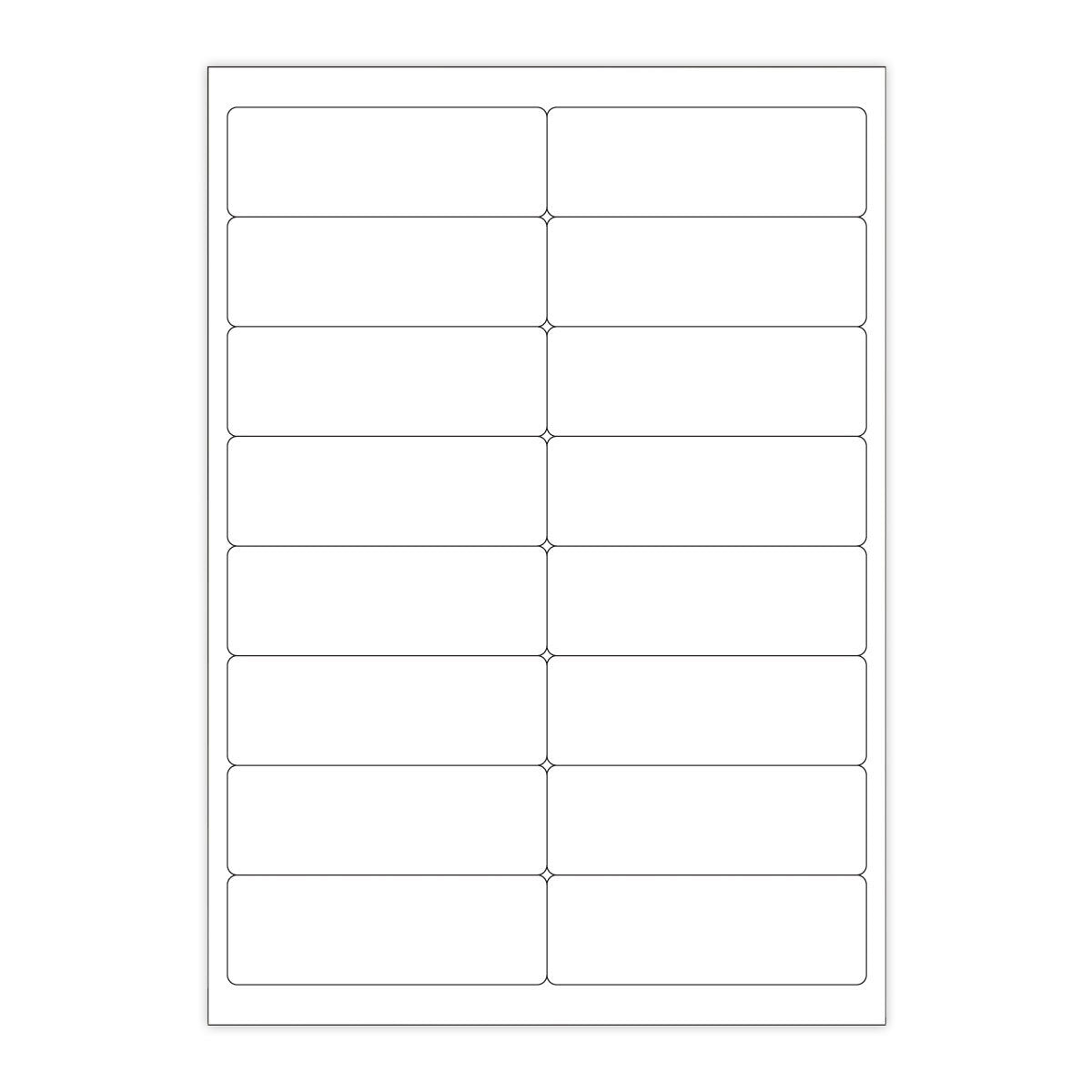 Bijele samoljepljive etikete