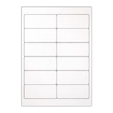 Bijele samoljepljive etikete