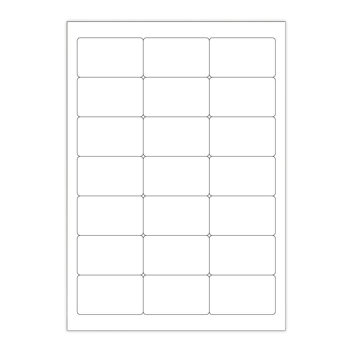 Bijele samoljepljive etikete