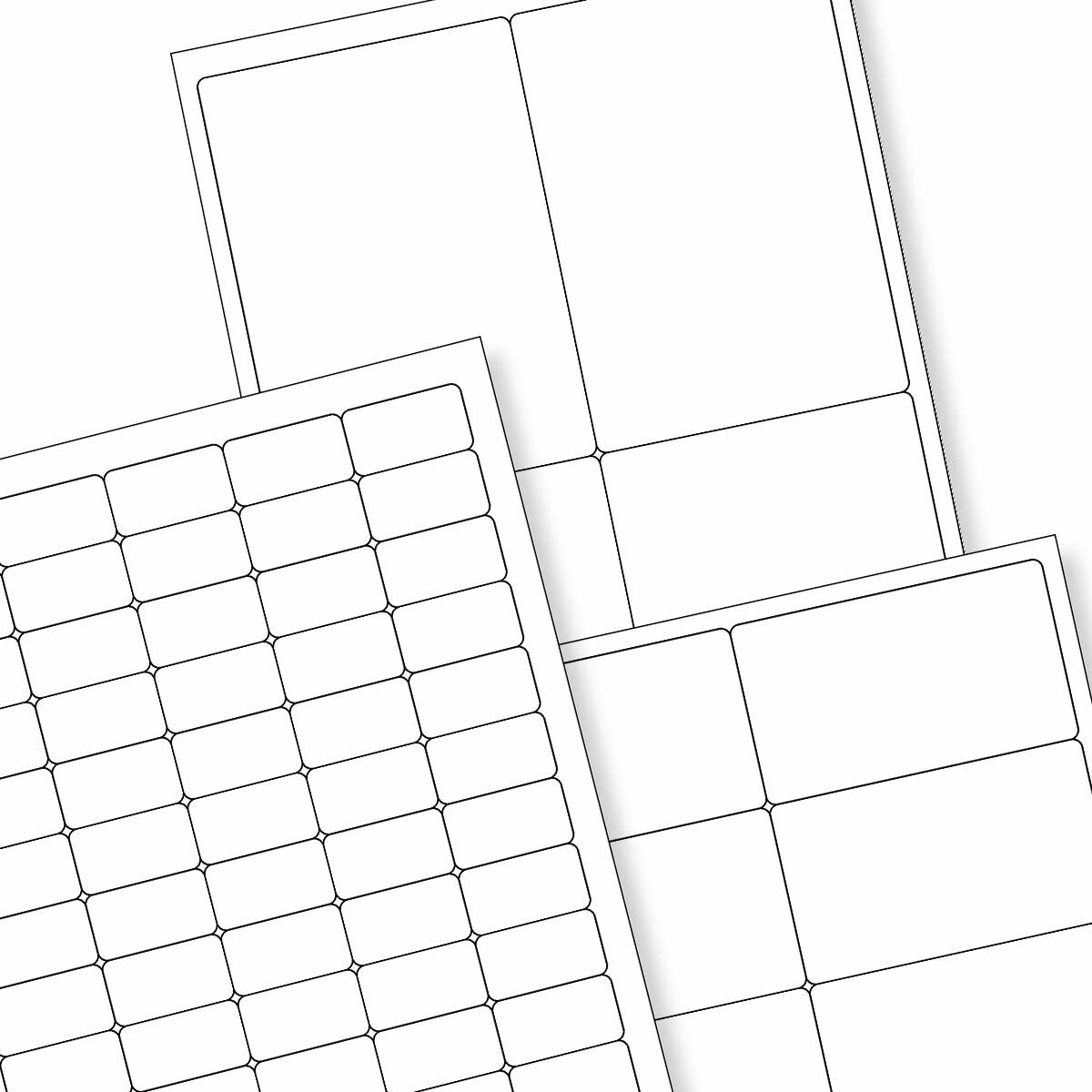 Bijele samoljepljive etikete